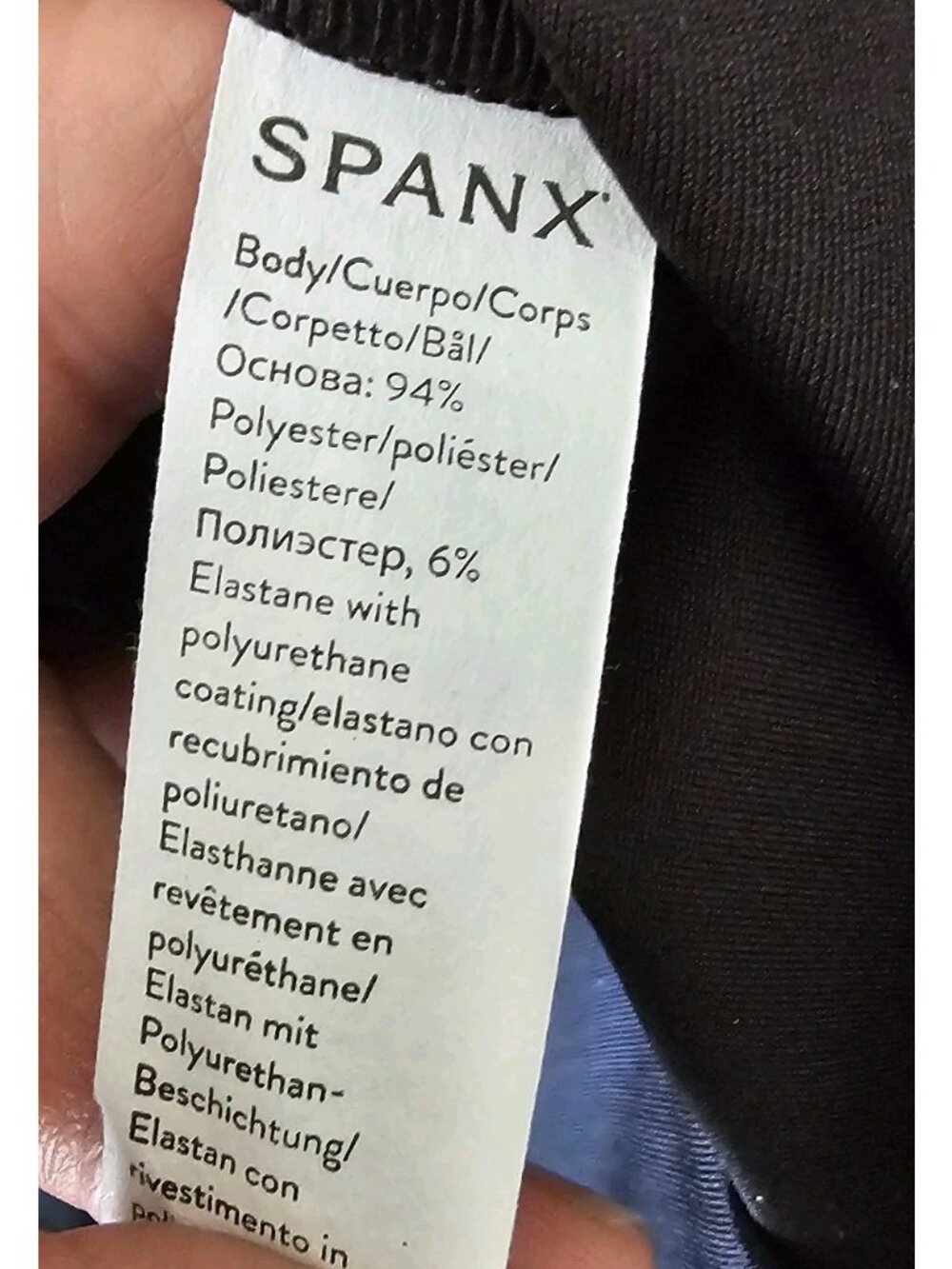 SPANX Skinny High Rise Faux leather Leggings Black pants sz L Large 20301T - Picture 6 of 7